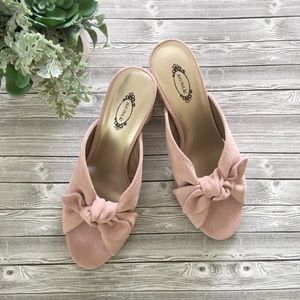 JoyFolie pink mule slides